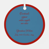 Ornement En Métal Les Cardinaux Apparaissent Quand Les Anges Sont Pr (Verso)