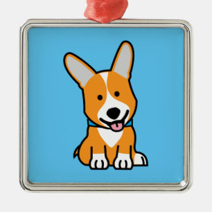 Ornement En Métal Les Corgis de corgi poursuivent le Pembroke