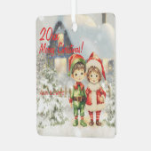 Ornement En Métal Les elfes de Noël maison Carré en métal (Avant gauche)