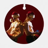 Ornement En Métal Les hommes torse nu de SlipperyJoe, Noël (Recto)