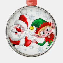 Les personnages de Noël de père Noël et Elf