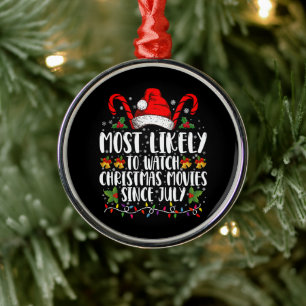 Ornement En Métal Les Plus Probables Regarder Les Films De Noël Depu