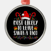 Ornement En Métal Les Plus Susceptibles De Quitter Père Noël Un Noël (Devant)