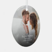Ornement En Métal Les premiers Noël de Noël de Couple ont entraîné d (Avant droite)