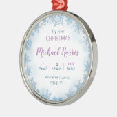 Ornement En Métal Les premiers statistiques de naissance de Noël du  (Gauche)