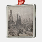 Ornement En Métal Les puits de pétrole de pétrole à Bakou sur le (Gauche)