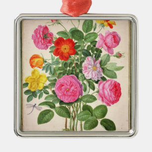 Ornement En Métal Les roses, plaquent 4 du Florilegium de Nassau (la