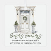 Ornement En Métal Les salutations de la saison moderne (Recto)