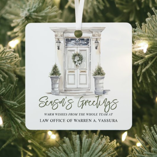 Ornement En Métal Les salutations de la saison moderne (Insitu)