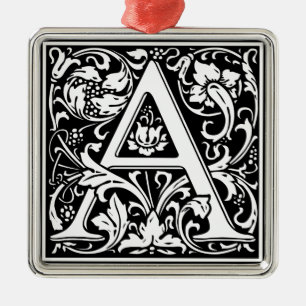 Ornement En Métal Lettre A Monogramme Art Initial Médiéval