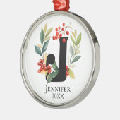 Ornement En Métal Lettre initiale de monogramme J Berry Wreath Chris (Gauche)