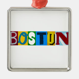 Ornement En Métal Lettres colorées de Boston