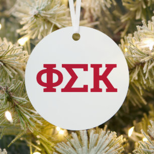 Ornement En Métal Lettres Phi Sigma Kappa