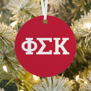 Ornement En Métal Lettres Phi Sigma Kappa