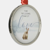 Ornement En Métal Lièvre d'hiver (Droite)