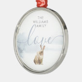 Ornement En Métal Lièvre d'hiver (Gauche)