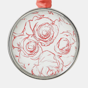 Ornement En Métal Lignes directrices de Red Roses