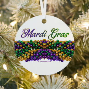Ornement En Métal L'image emblématique sur le thème de Mardi Gras de