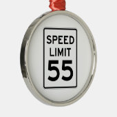 Ornement En Métal Limitation de vitesse signe de 55 M/H (Droite)