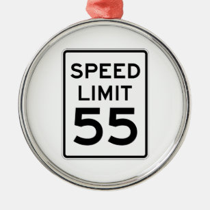 Ornement En Métal Limitation de vitesse signe de 55 M/H