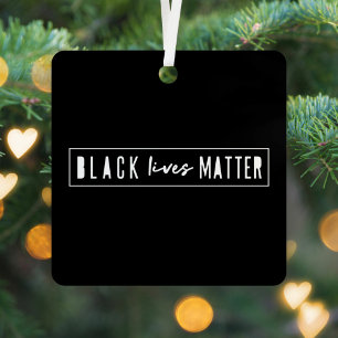Ornement En Métal L'importance de la vie noire   BLM Race Equality M