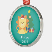 Ornement En Métal Lion de Noël (Gauche)
