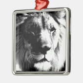 Ornement En Métal Lion noir et blanc (Gauche)