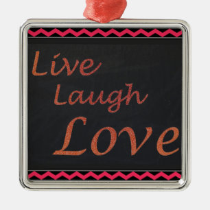 Ornement En Métal Live Laugh Love