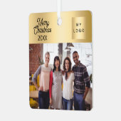 Ornement En Métal Logo de l'entreprise photo or Noël (Avant gauche)