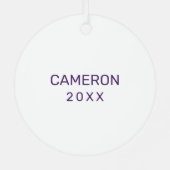 Ornement En Métal Logo de l'Université d'Albany Initials (Verso)