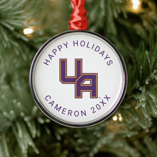 Ornement En Métal Logo de l'Université d'Albany Initials (Arbre)