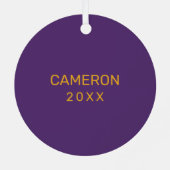 Ornement En Métal Logo de l'Université d'Albany Initials (Verso)