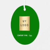 Ornement En Métal Logo d'entreprise blanc vert (Avant gauche)