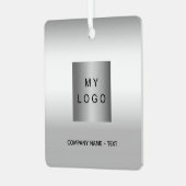 Ornement En Métal Logo d'entreprise Noël argent (Avant gauche)