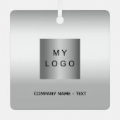 Ornement En Métal Logo d'entreprise Noël argent (Recto)