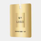 Ornement En Métal Logo d'entreprise or Noël (Avant gauche)