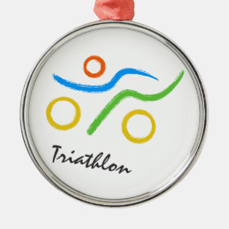Ornement En Métal Logo du triathlon