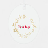 Ornement En Métal Logo personnalisé simple et élégant ici société c (Verso)