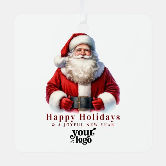 Ornement En Métal Logo Professionnel Client Cadeau Noël (Recto)