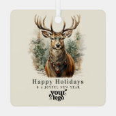 Ornement En Métal Logo Professionnel Client Cadeau Noël (Verso)