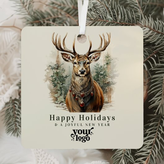 Ornement En Métal Logo Professionnel Client Cadeau Noël