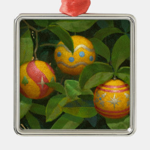 Ornement En Métal L'orange ornemente la tasse de Noël