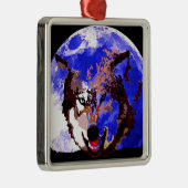 Ornement En Métal Loup et Pleine lune (Droite)