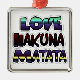 Ornement En Métal Love Hakuna Matata Cadfts