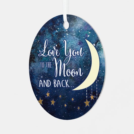 Ornement En Métal Love You to the Moon and Back Photo (Avant gauche)