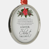 Ornement En Métal Luc 2:10-11 Bon Tidings Poinsettia Noël (Droite)