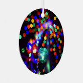 Ornement En Métal Lumières des vacances de Bokeh (Avant droite)