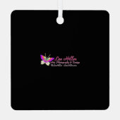 Ornement En Métal Lune de chat noir atomique futuriste (Verso)