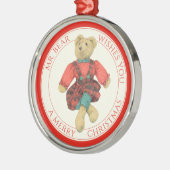 Ornement En Métal M. OURS - Arrondi Premium + Texte (Gauche)