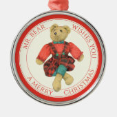 Ornement En Métal M. OURS - Arrondi Premium + Texte (Devant)